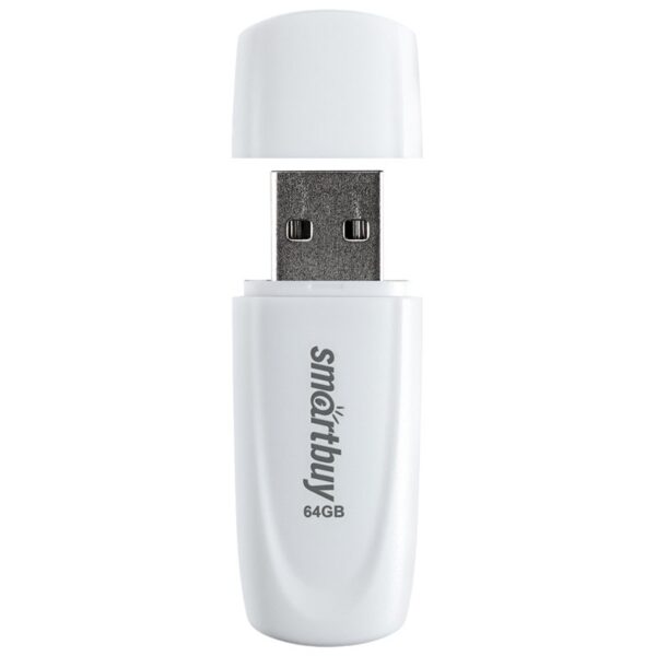 Память Smart Buy "Scout"  64GB, USB 2.0 Flash Drive, белый