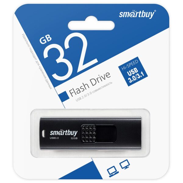 Память Smart Buy "Fashion" 32GB, USB 3.0 Flash Drive, черный