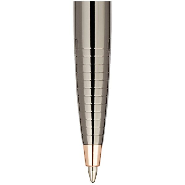 Ручка шариковая Delucci "Sole" синяя 1,0мм, цвет корпуса - оружейный металл, поворот., подарочная упаковка