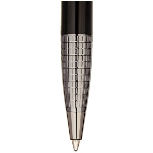 Ручка шариковая Delucci "Vivo" синяя, 1,0мм, цвет корпуса - черный/серебро, поворот., подарочная упаковка