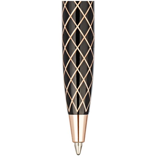 Ручка шариковая Delucci "Volta" синяя, 1,0мм, цвет корпуса - черный, поворот., подарочная упаковка
