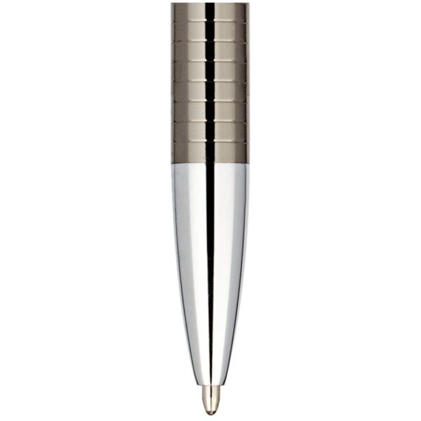 Ручка шариковая Delucci "Stella" синяя 1,0мм, корпус оружейный металл/серебро, кристал, подарочная упаковка