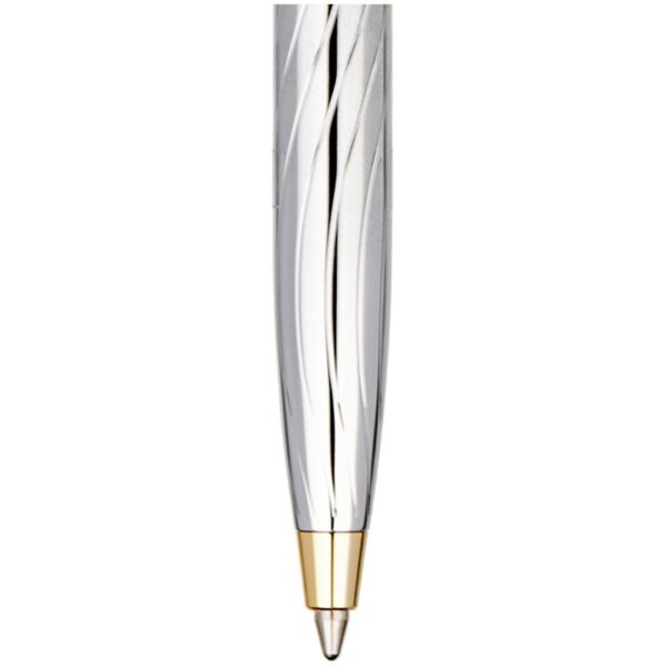 Ручка шариковая Delucci "Tempo" синяя 1,0мм, корпус серебро/золото, поворот., подарочная упаковка