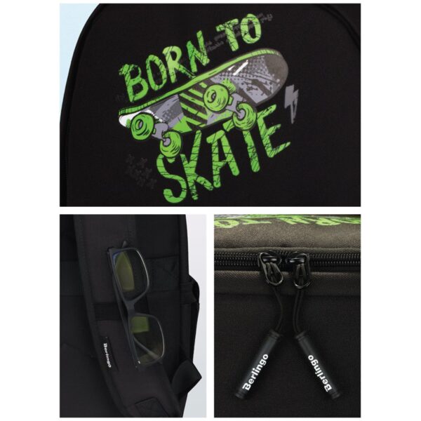 Рюкзак Berlingo Casual "Skate board" 39,5*27*13см, 1 отделение, 3 кармана, уплотненная спинка