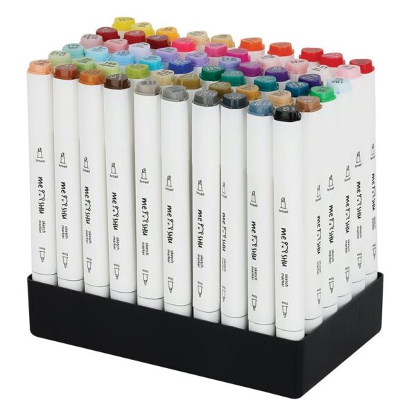 Набор маркеров для скетчинга MESHU 60цв., основные цвета