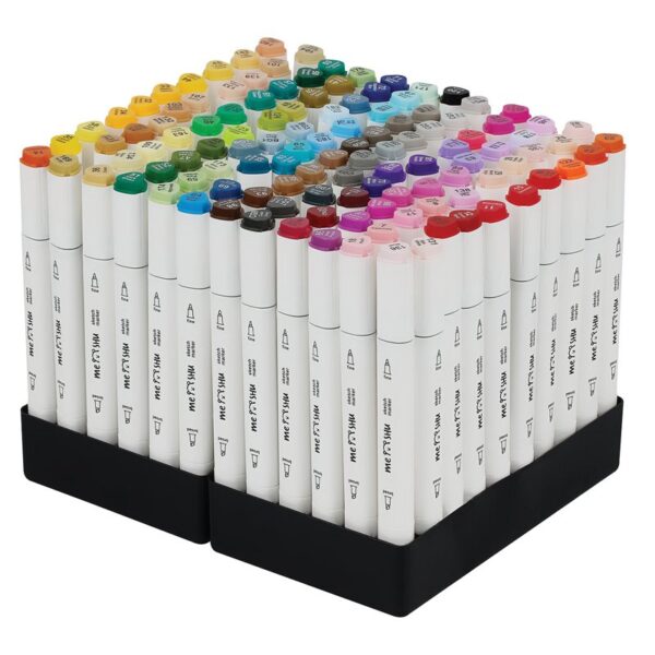 Набор маркеров для скетчинга MESHU 120цв., основные цвета
