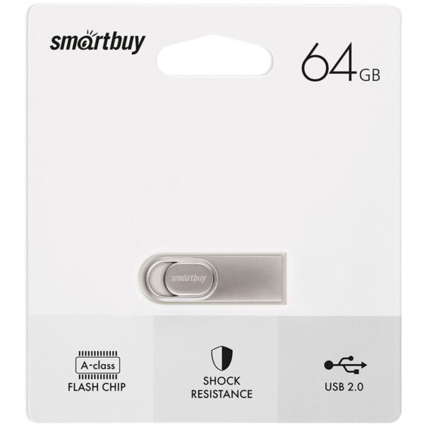 Память Smart Buy "M3"  64GB, USB 3.0 Flash Drive, серебристый (металл. корпус )