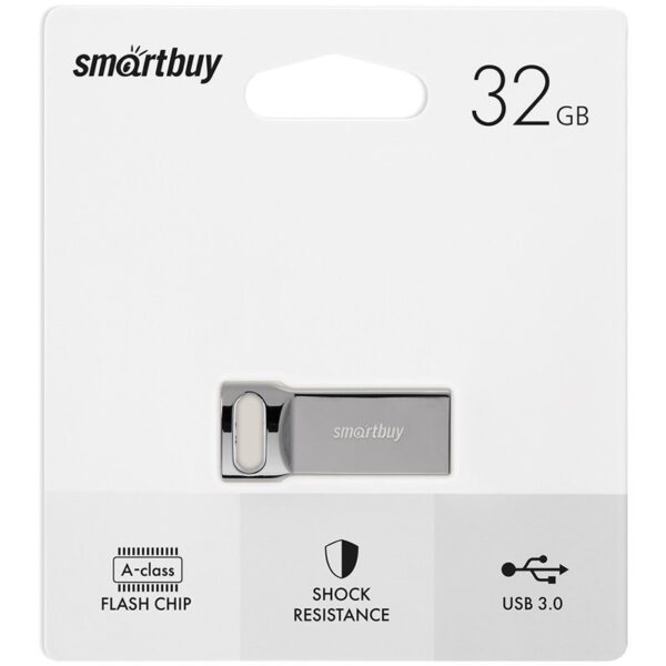 Память Smart Buy "M2"  32GB, USB 3.0 Flash Drive, серебристый (металл. корпус )