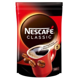 Кофе растворимый Nescafe "Classic", гранулированный/порошкообразный, с молотым, мягкая упаковка, 130г