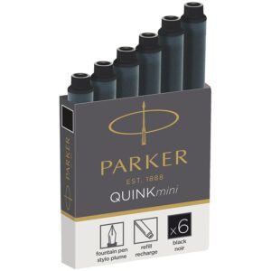 Картриджи чернильные Parker "Cartridge Quink Mini" черные, 6шт., картонная коробка