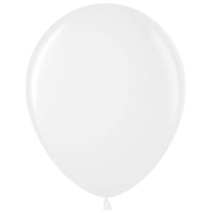 Воздушные шары,  50шт., М12/30см, MESHU, пастель, белый