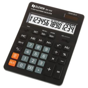 Калькулятор настольный Eleven SDC-554S, 14 разрядов, двойное питание, 155*205*36мм, черный