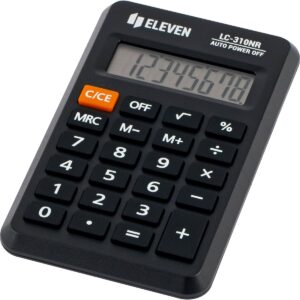 Калькулятор карманный Eleven LC-310NR, 8 разрядов, питание от батарейки, 69*114*14мм, черный