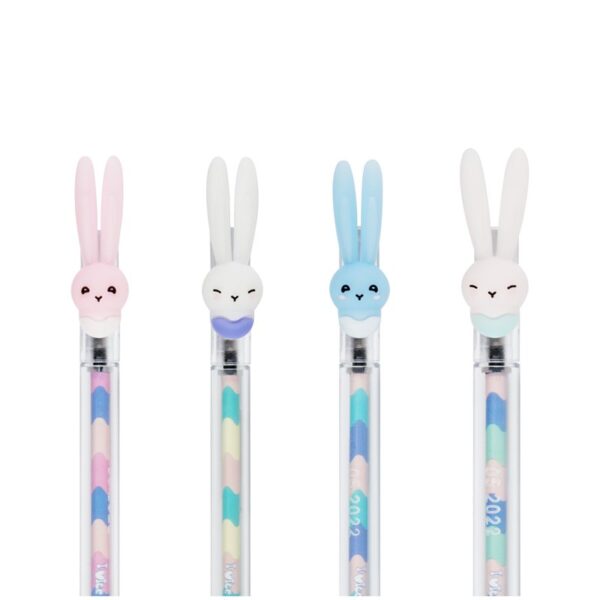 Ручка шариковая MESHU "Ice Cream Rabbit ", синяя, 0,7мм, корпус ассорти