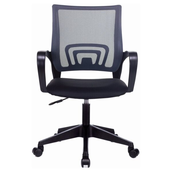 Кресло оператора Helmi HL-M95 R (695) "Airy", спинка сетка серая/сиденье ткань TW черная, пиастра