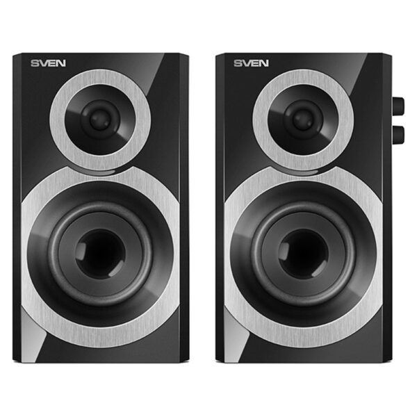 Колонки Sven SPS-619, 2*10W, деревянный корпус, черный