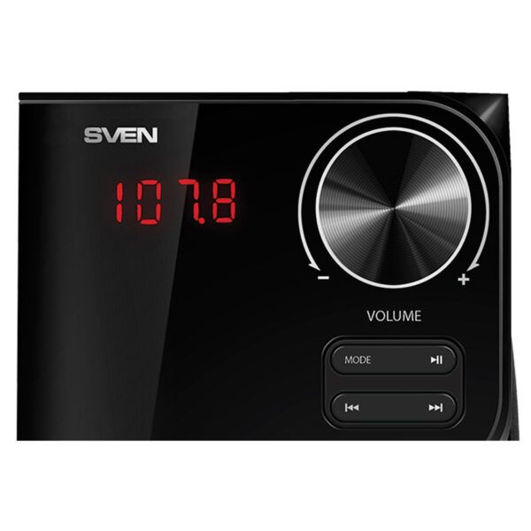 Колонки Sven MS-305, 2*10W+Subwoofer 20W, Bluetooth, FM, LED-дисплей, пульт, USB, SD, черный