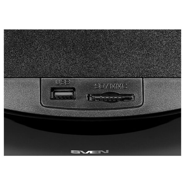 Колонки Sven MS-305, 2*10W+Subwoofer 20W, Bluetooth, FM, LED-дисплей, пульт, USB, SD, черный