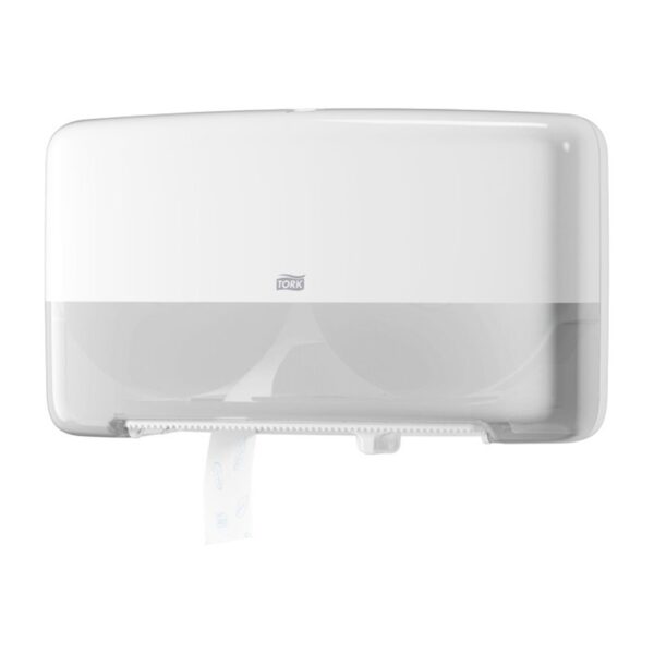 Диспенсер для туалетной бумаги в мини-рулонах Tork "Elevation"(T2) двойной, пластик, механич., белый, 555500 (ПОД ЗАКАЗ)