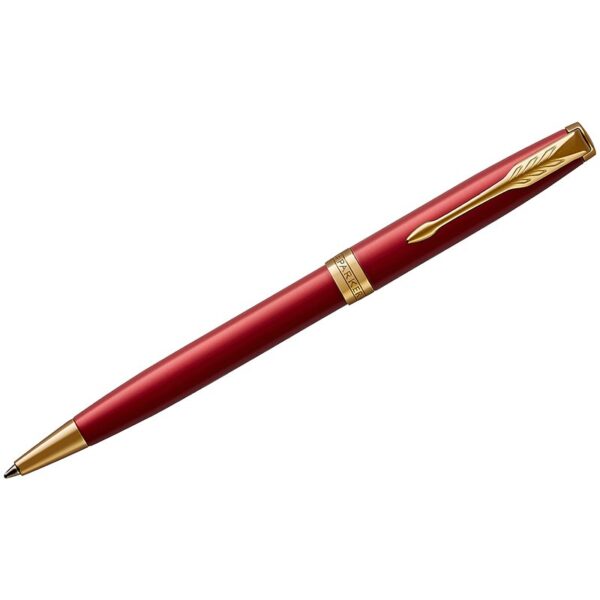 Ручка шариковая Parker "Sonnet Red GT" черная, 1,0мм, поворот., подарочная упаковка