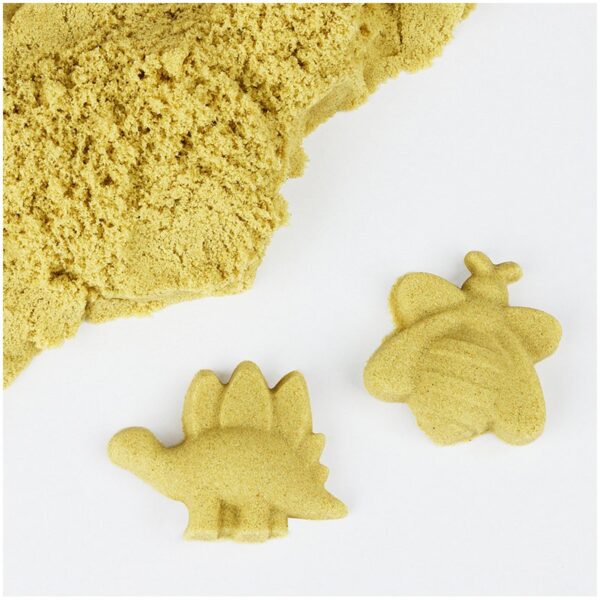 Песок для лепки Мульти-Пульти "Магический песок", желтый, 500г, 2 формочки