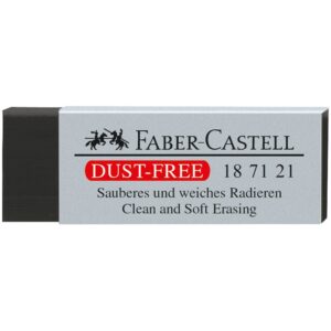 Ластик Faber-Castell "Dust-Free", прямоугольный, картонный футляр, 63*22*11мм, черный