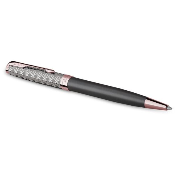 Ручка шариковая Parker "Sonnet Premium Metal&Grey PGT" черная, 1,0мм, поворот., подарочная упаковка