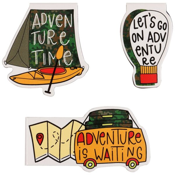 Закладки магнитные для книг, 3шт., MESHU "Adventure"