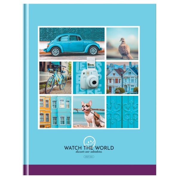 Бизнес-блокнот А5, 80л., евроформат, BG "Watch the world", глянцевая ламинация