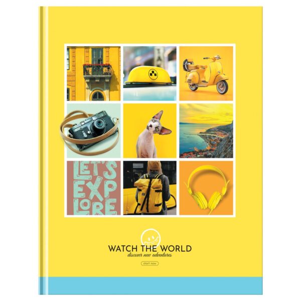 Бизнес-блокнот А5, 80л., евроформат, BG "Watch the world", глянцевая ламинация