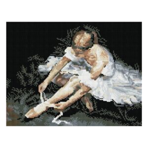 Алмазная мозаика ТРИ СОВЫ "Балерина", 30*40см, холст на деревянном подрамнике, картонная коробка с пластиковой ручкой