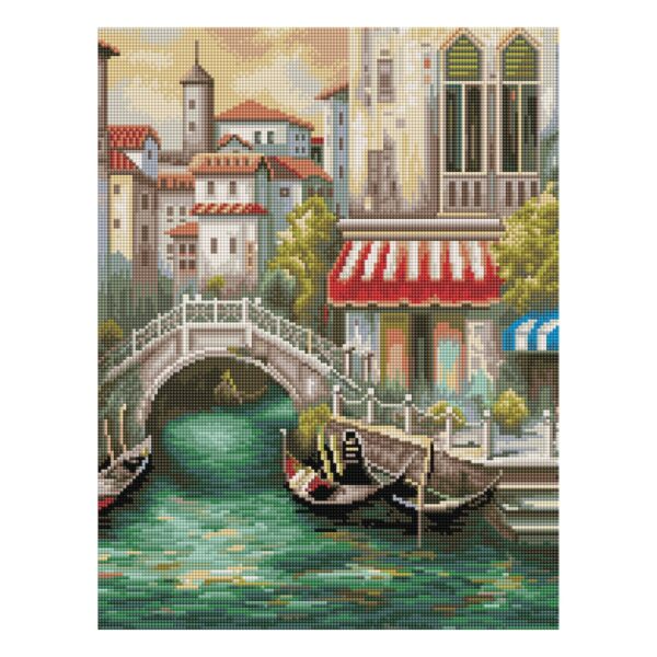 Алмазная мозаика ТРИ СОВЫ "Венецианский канал", 40*50см, холст на деревянном подрамнике, картонная коробка с пластиковой ручкой
