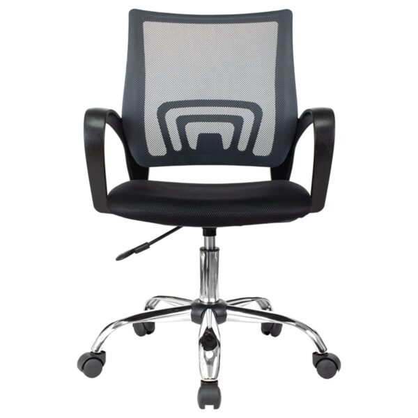 Кресло оператора Helmi HL-M95 R (695) "Airy", СН, спинка сетка серая/сиденье ткань TW черная, пиастра