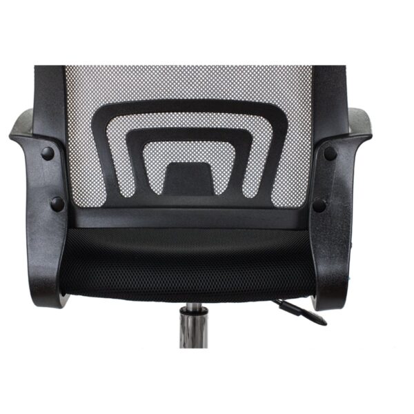 Кресло оператора Helmi HL-M95 R (695) "Airy", СН, спинка сетка серая/сиденье ткань TW черная, пиастра