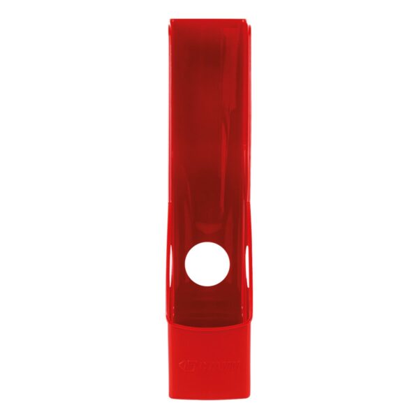 Лоток для бумаг вертикальный СТАММ "Лидер", красный, ширина 75мм