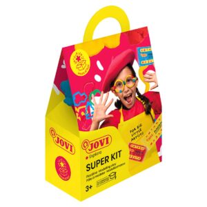 Пластилин JOVI "Super Kit", 03 цвета, 150г, растительный, 6 формочек, 1 скалка, картонная упаковка