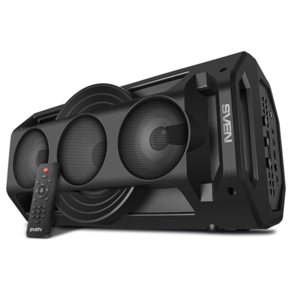 Колонка портативная Sven PS-680, 65W, Bluetooth, FM, USB, microSD, LED-дисплей, пульт, караоке, подсветка, черный