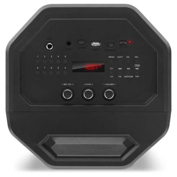 Колонка портативная Sven PS-680, 65W, Bluetooth, FM, USB, microSD, LED-дисплей, пульт, караоке, подсветка, черный