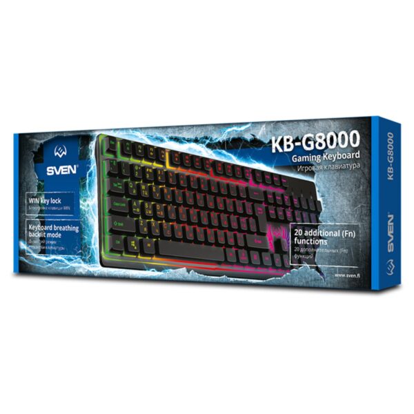 Клавиатура Sven KB-G8000, USB, подсветка, черный
