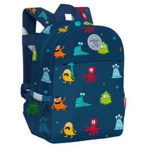 Рюкзак детский Grizzly, 22*28*10см, 1 отделение, 3 кармана, укрепленная спинка, синий