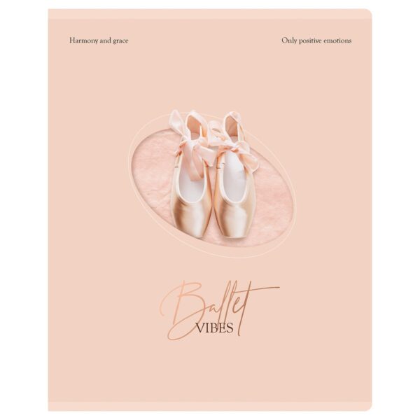 Тетрадь 96л., А5, линия BG "Ballet", матовая ламинация, тиснение фольгой