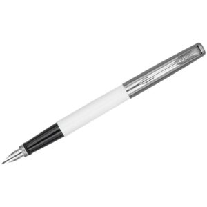 Ручка перьевая Parker "Jotter Originals White Chrome CT" синяя, 0,8мм, подарочная упаковка