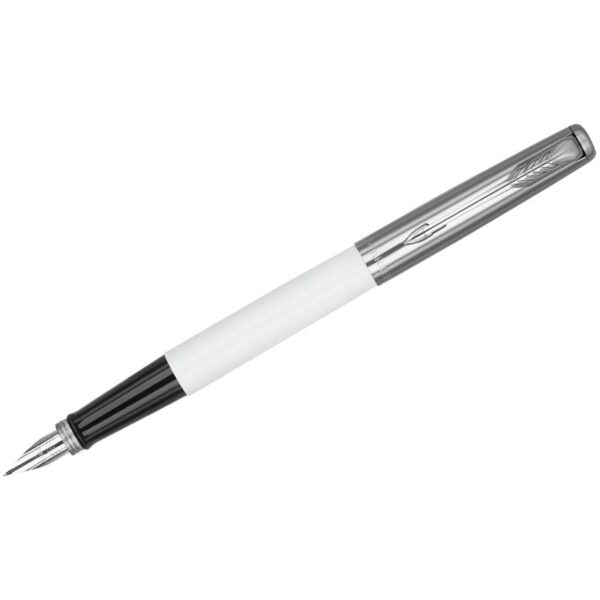 Ручка перьевая Parker "Jotter Originals White Chrome CT" синяя, 0,8мм, подарочная упаковка