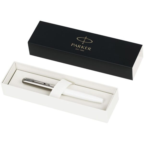 Ручка перьевая Parker "Jotter Originals White Chrome CT" синяя, 0,8мм, подарочная упаковка