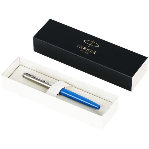 Ручка перьевая Parker "Jotter Originals Blue Chrom CT" синяя, 0,8мм, подарочная упаковка