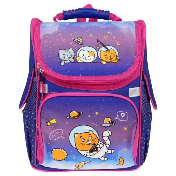 Ранец ArtSpace Junior "CosmoCat" 37*28*21см, 1 отделение, 3 кармана, анатомическая спинка