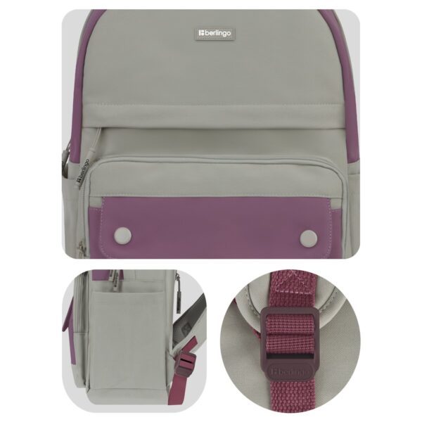 Рюкзак Berlingo Combo "Lilac rose" 41*29*13см, 1 отделение, 6 карманов, уплотненная спинка
