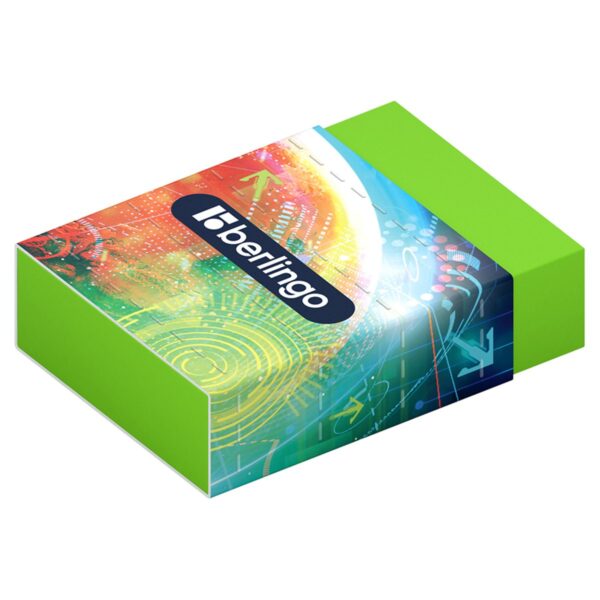 Ластик Berlingo "Futureal", Eco-PVC, картонный держатель,  45*32*11мм