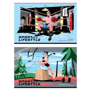 Альбом для рисования 24л., А4, на скрепке ArtSpace "Спорт. Образ жизни"