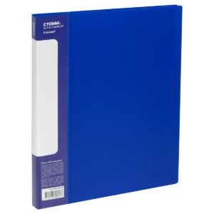 Папка с 30 вкладышами СТАММ "Стандарт" А4, 17мм, 600мкм, пластик, синяя
